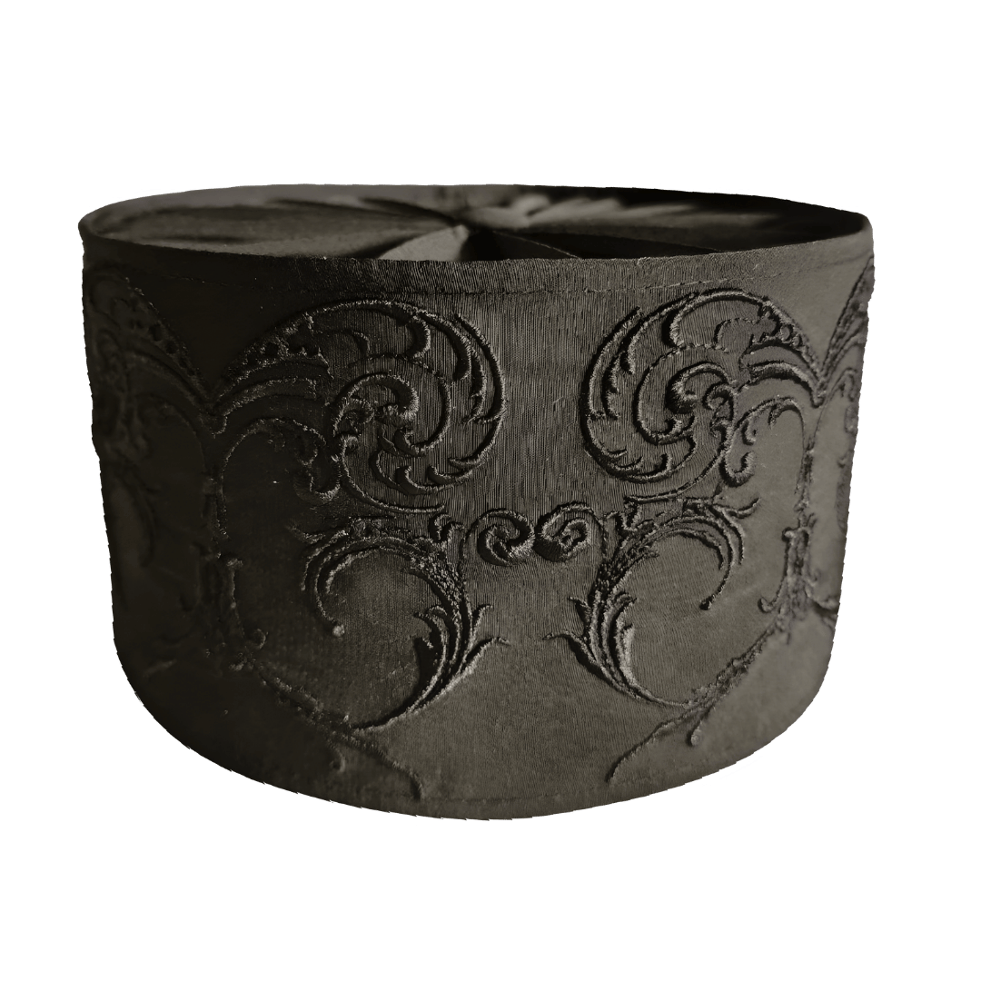 Handmade Black Embroidered Floral Skufia - Semi-Hard Orthodox Priest & Monastic Headwear - Greek Monastery Craftsmanship