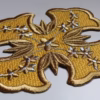 Byzantine 13-Flower Applique Cross for Vestments (6.25")