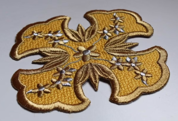 Byzantine 13-Flower Applique Cross for Vestments (6.25")