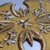 Byzantine 13-Flower Applique Cross for Vestments (6.25")
