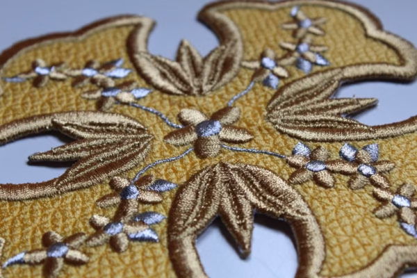 Byzantine 13-Flower Applique Cross for Vestments (6.25")