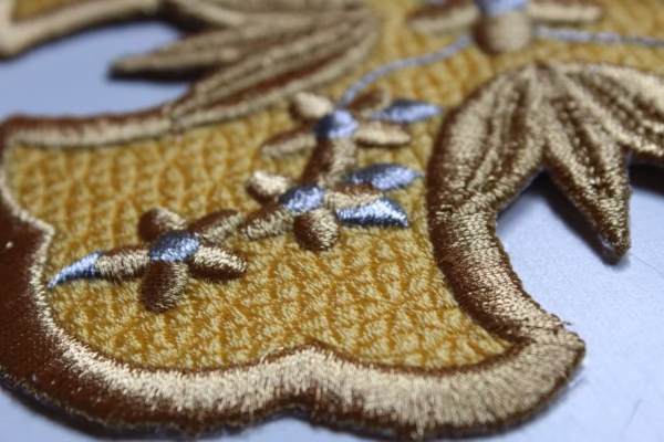 Byzantine 13-Flower Applique Cross for Vestments (6.25")