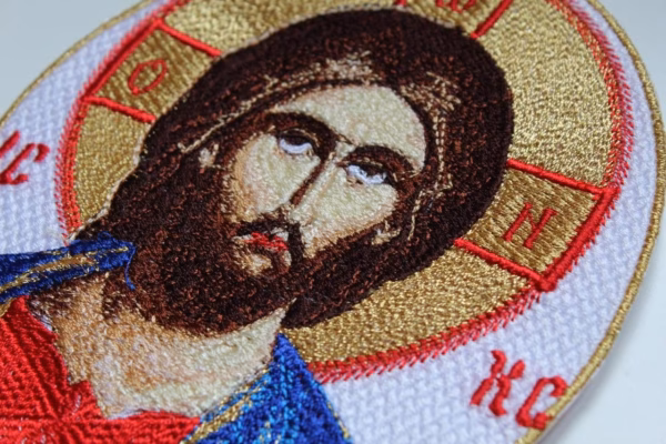 Christ the Light Oval Embroidered Icon Applique