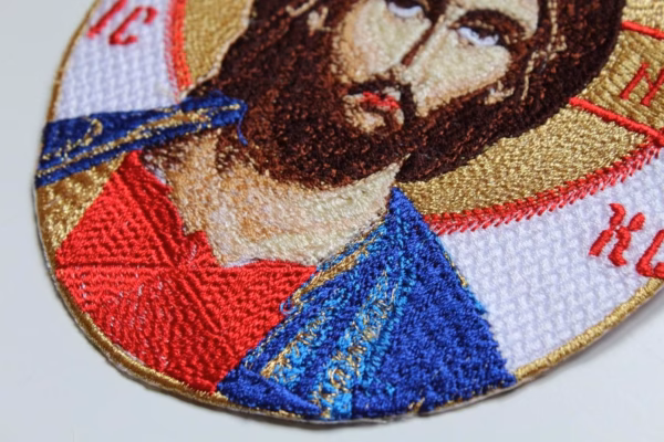 Christ the Light Oval Embroidered Icon Applique