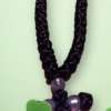 photo_2025-03-06_20-48-29 HANDMADE Tailless Black Satin PRAYER ROPE/KOMBOSKINI/CHOTKI (100 Knots) with GOLD & LILAC Beads - Unparalleled Comfort for All-Day Prayer