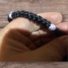 HANDMADE Tailless Black Satin PRAYER ROPE/KOMBOSKINI/CHOTKI (50 Knots) with CHINA BONE PATTERNED Beads - Unparalleled Comfort, Portable, & Discreet
