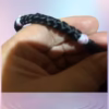 HANDMADE Tailless Black Satin PRAYER ROPE/KOMBOSKINI/CHOTKI (50 Knots) with CHINA BONE PATTERNED Beads - Unparalleled Comfort, Portable, & Discreet