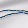 HANDMADE Tailless Azure Blue Satin PRAYER ROPE/KOMBOSKINI/CHOTKI (100 Knots) with FAUX-PEARL Beads - Unparalleled Comfort for All-Day Prayer