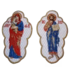 Christ and Theotokos Applique Set Christ & Theotokos Embroidered Icon Applique Set
