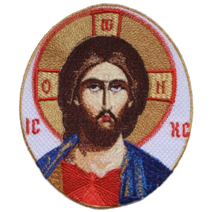 Christ the Light Applique Christ the Light Oval Embroidered Icon Applique