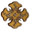 Byzantine 13-Flower Applique Cross for Vestments (6.25")