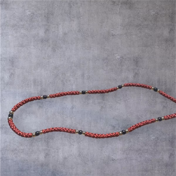 HANDMADE Rustic Red Satin PRAYER ROPE/KOMBOSKINI/CHOTKI (100 Knots) - Unparalleled Comfort for All-Day Prayer