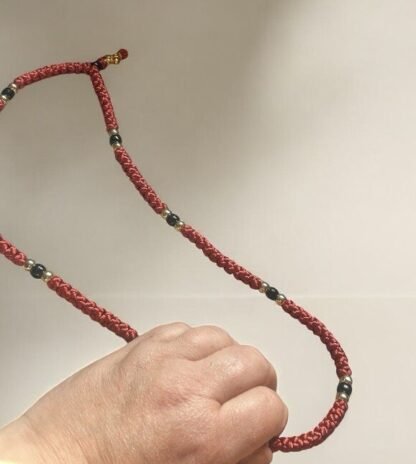 HANDMADE Rustic Red Satin PRAYER ROPE/KOMBOSKINI/CHOTKI (100 Knots) - Unparalleled Comfort for All-Day Prayer - Image 7