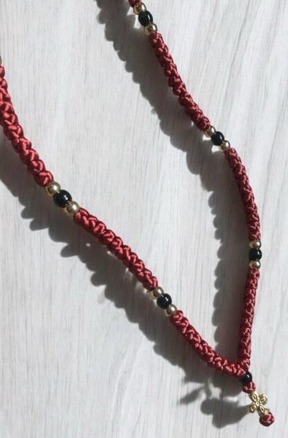 HANDMADE Rustic Red Satin PRAYER ROPE/KOMBOSKINI/CHOTKI (100 Knots) - Unparalleled Comfort for All-Day Prayer - Image 9