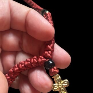 HANDMADE Rustic Red Satin PRAYER ROPE/KOMBOSKINI/CHOTKI (100 Knots) - Unparalleled Comfort for All-Day Prayer