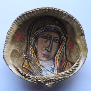 photo_2025-06-04_07-42-38 Theotokos “Mother of Pearl” Handpainted Clam Shell Icon
