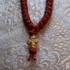 photo_2025-07-04_08-13-32 Rustic Red Satin 50-Knot Prayer Rope Komboskini - Pocket Size, Gold & Onyx Beads - Monastic Handmade