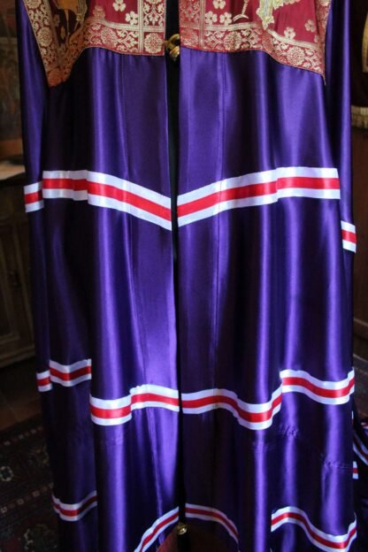 Bishop's Mantle (Mandyas / Mantiya) - Royal Purple with Golden Crosses - Monastic Handmade - Image 5