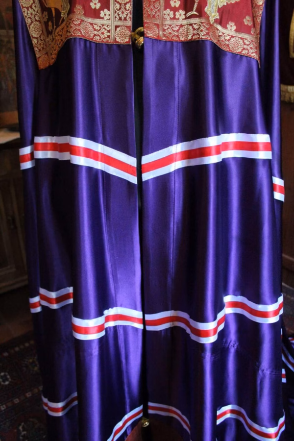 IMG_0766 Orthodox Bishop's Mantle (Mandyas) – Royal Purple Monastic Vestment