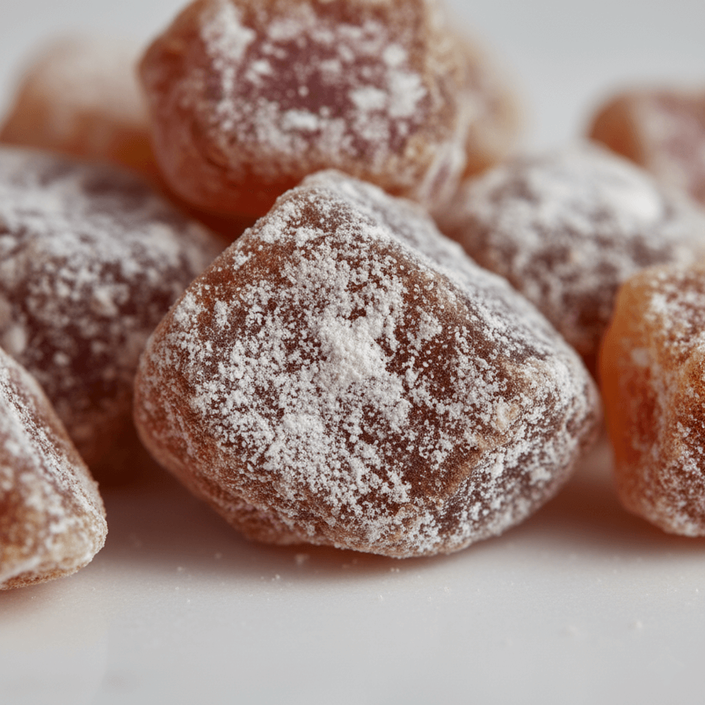 A macro, close-up shot showing the detailed texture of hand-cut Athonite Rose incense with a natural golden-brown color.