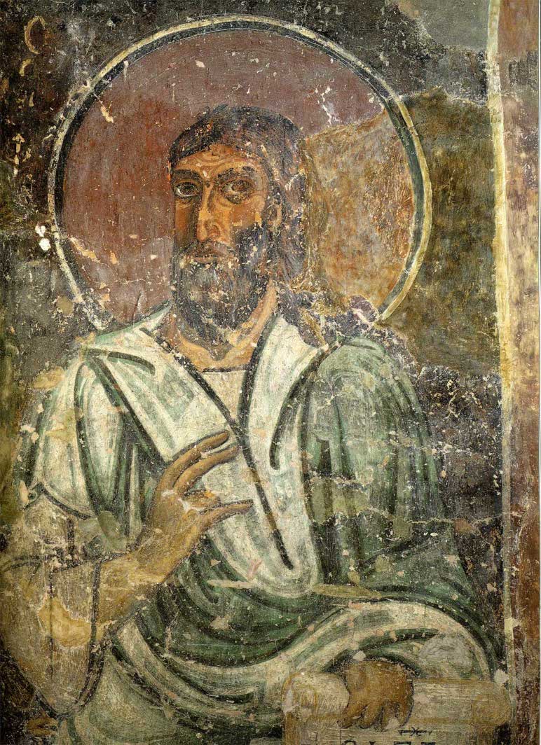 A fresco icon of the Holy Prophet Jeremiah.