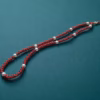 Burgundy 100-Knot Satin Prayer Rope (Komboskini) with Gold-Colored Cross