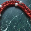 Burgundy 100-Knot Satin Prayer Rope (Komboskini) with Gold-Colored Cross
