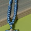 Azure Blue 100-Knot Satin Orthodox Prayer Rope (Komboskini)