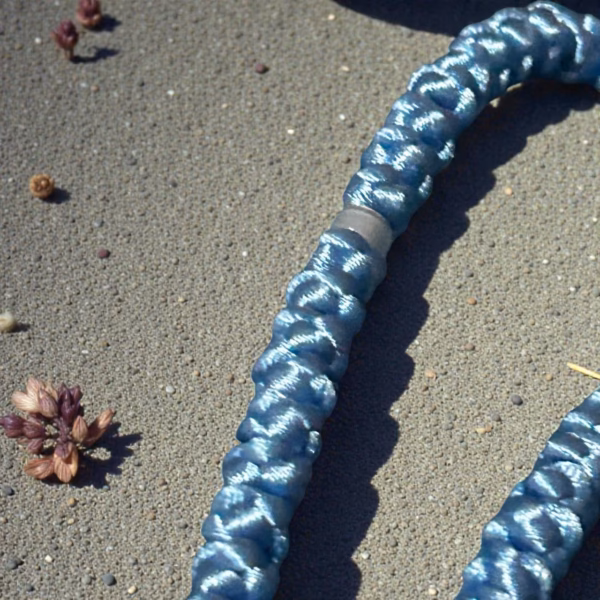 Azure Blue 100-Knot Satin Orthodox Prayer Rope (Komboskini)