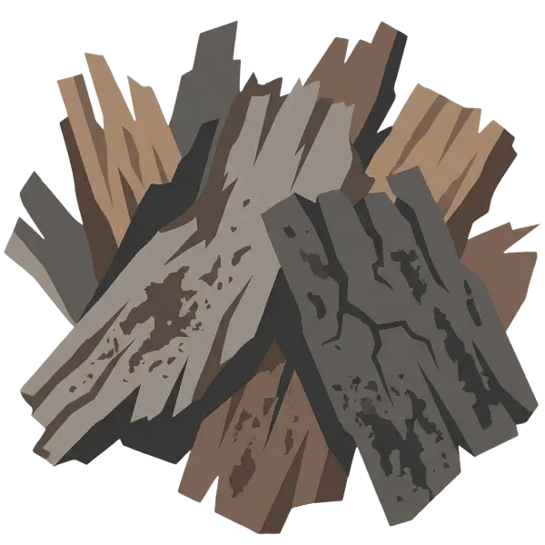 Bark scrapings from incense harvesting.