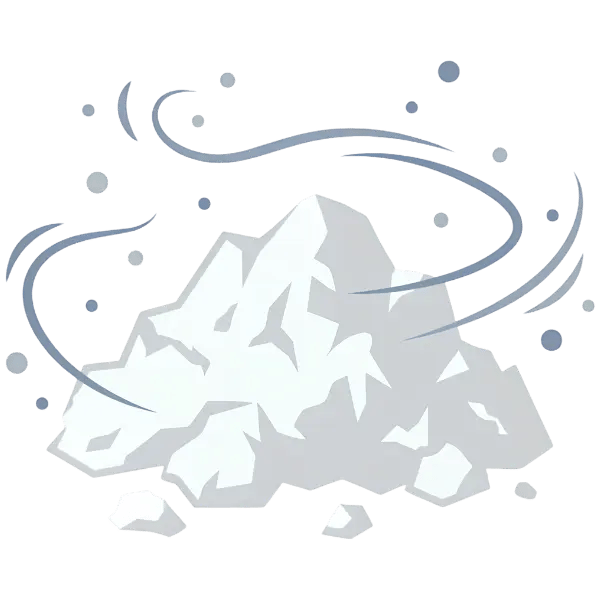 A pile of cheap talc.