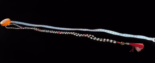 Ceremonial 100-Bead Mother of Pearl & Tiger Eye Prayer Rope