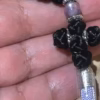 photo_2026-09-09_11-31-02 Black 100-Knot Satin Prayer Rope (Komboskini) with Violet Pearl Beads & Tassel